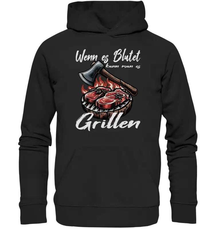 Wenn es Blutet  - Organic Basic Hoodie - Donnerwolf