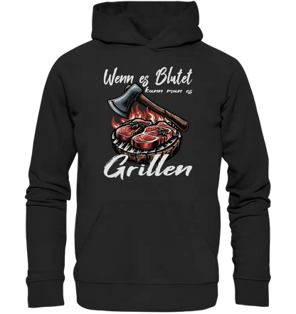Wenn es Blutet  - Organic Basic Hoodie - Donnerwolf
