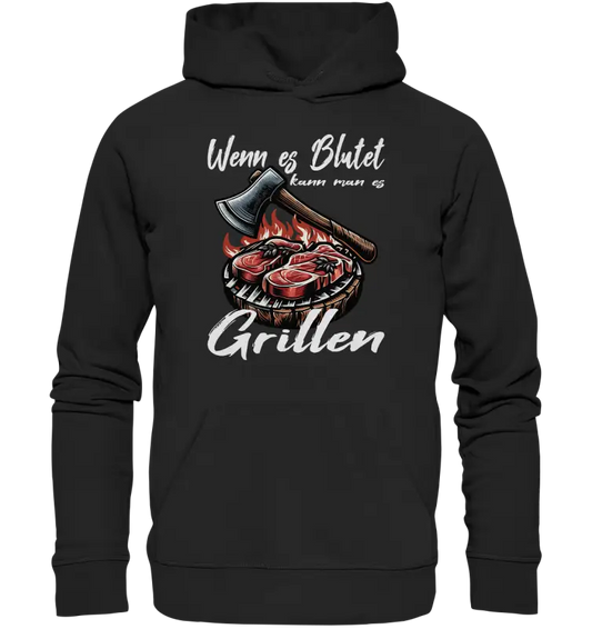 Wenn es Blutet  - Organic Basic Hoodie - Donnerwolf
