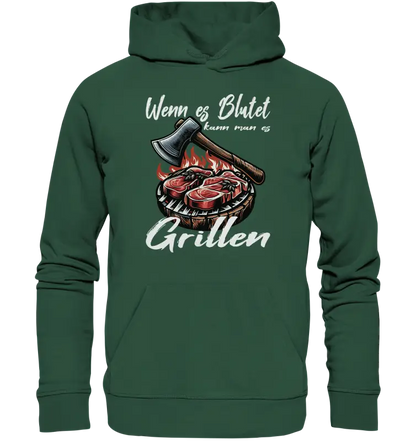 Wenn es Blutet  - Organic Basic Hoodie - Donnerwolf