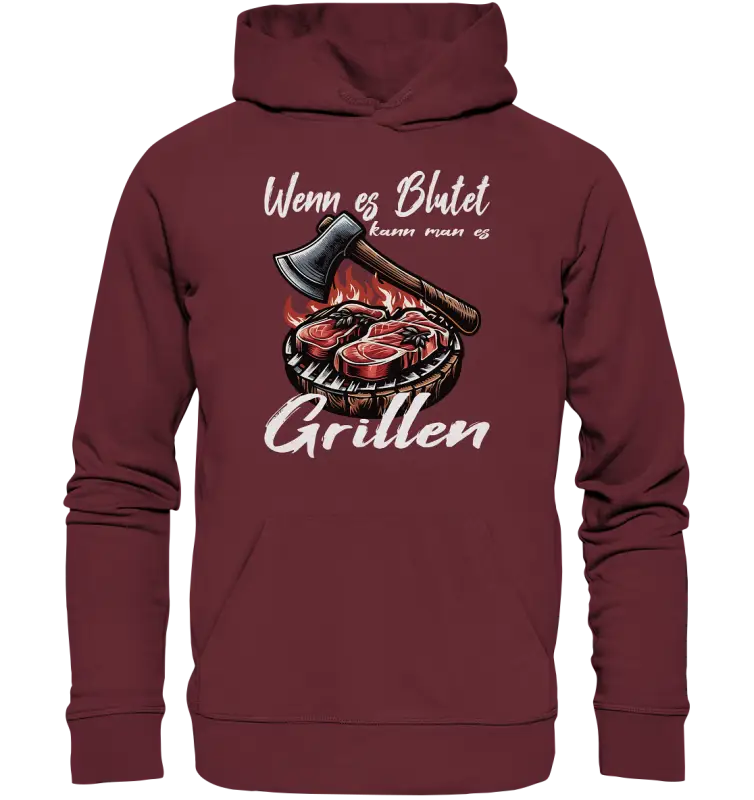 Wenn es Blutet  - Organic Basic Hoodie - Donnerwolf
