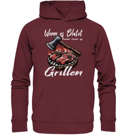 Wenn es Blutet  - Organic Basic Hoodie - Donnerwolf