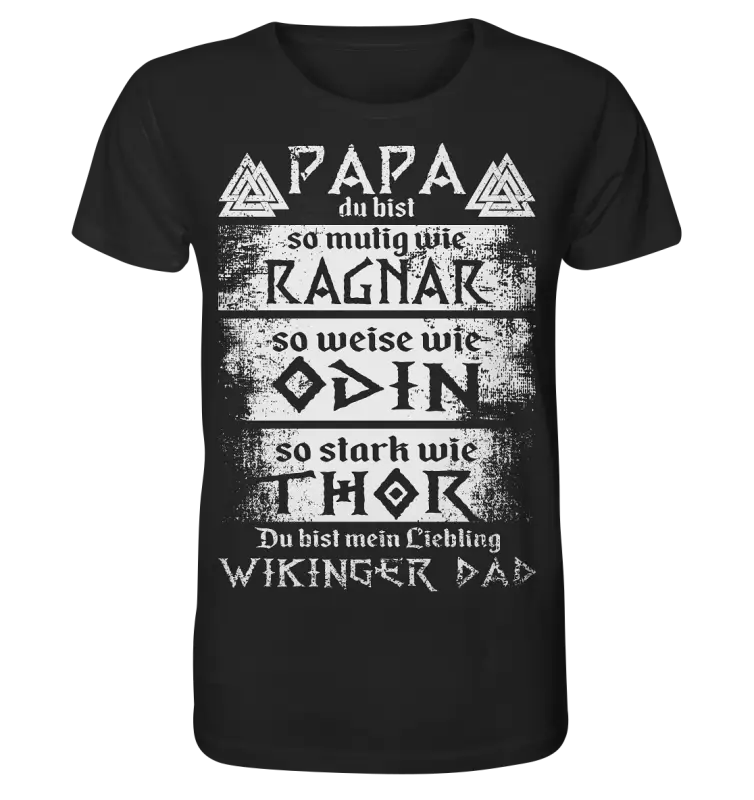 Wikinger Papa - Herren Organic Shirt - Donnerwolf