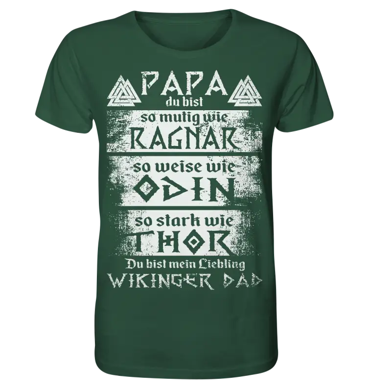 Wikinger Papa - Herren Organic Shirt - Donnerwolf