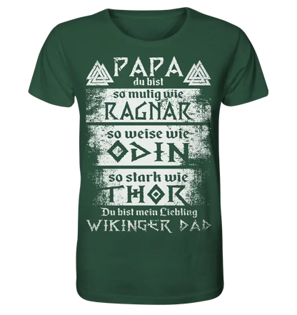 Wikinger Papa - Herren Organic Shirt - Donnerwolf