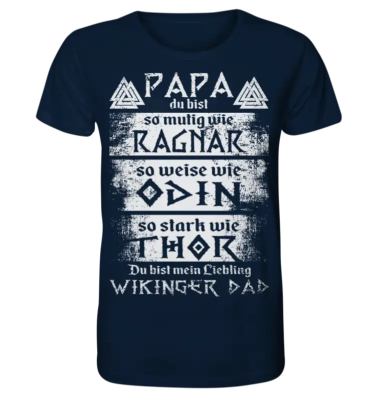 Wikinger Papa - Herren Organic Shirt - Donnerwolf
