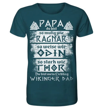 Wikinger Papa - Herren Organic Shirt - Donnerwolf