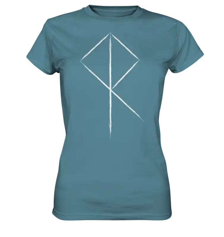 Wikinger Rune - Damen Shirt - Stone Blue / XS - Lady-Shirts