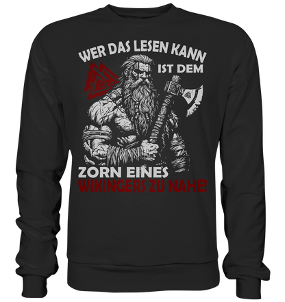 Wikinger Zorn - Unisex Sweatshirt - Deep Black / XS - Sweatshirts