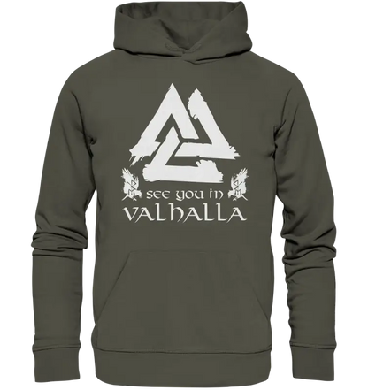Wir sehen uns Valhalla - Wikinger Hoodie - Donnerwolf