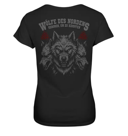 Wölfe des Nordens - Damen Shirt Premium Qualität & Beidseitiger Druck - Lady-Shirts