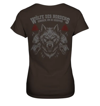 Wölfe des Nordens - Damen Shirt Premium Qualität & Beidseitiger Druck - Lady-Shirts